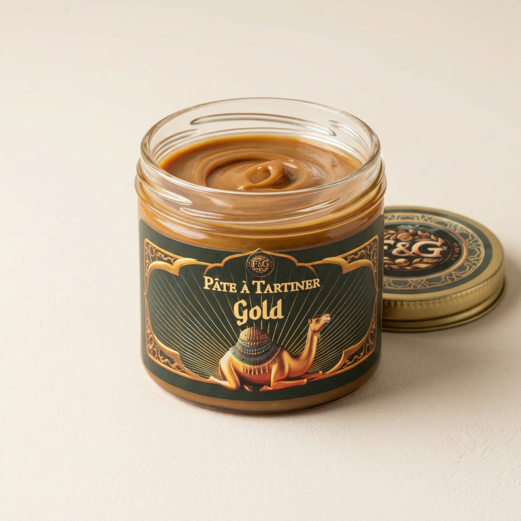 Pot ouvert de pâte à tartiner Exotique