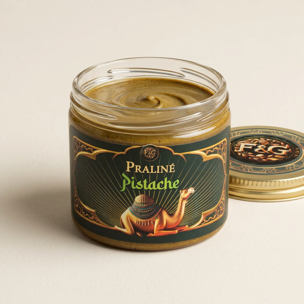 Pot ouvert de praliné Pistache