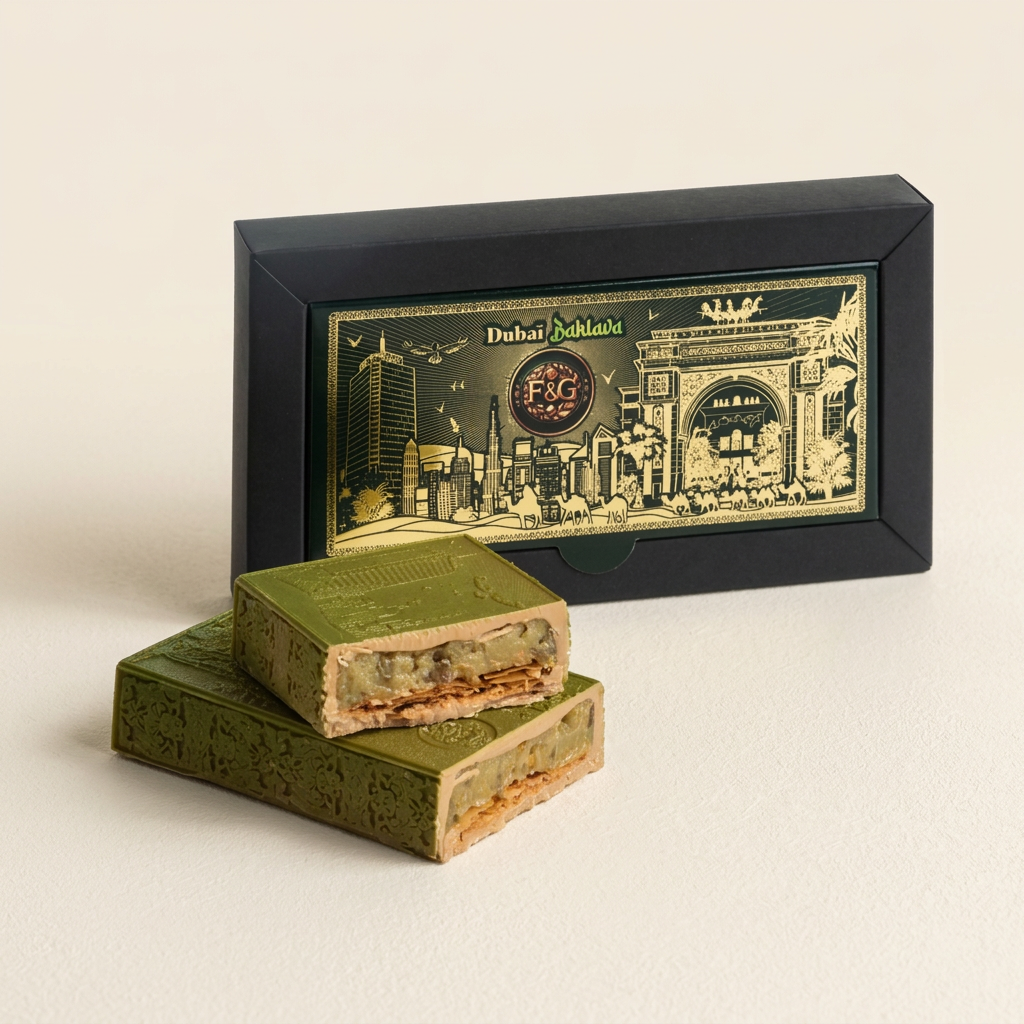 Tablette Baklava sur fond ivoire