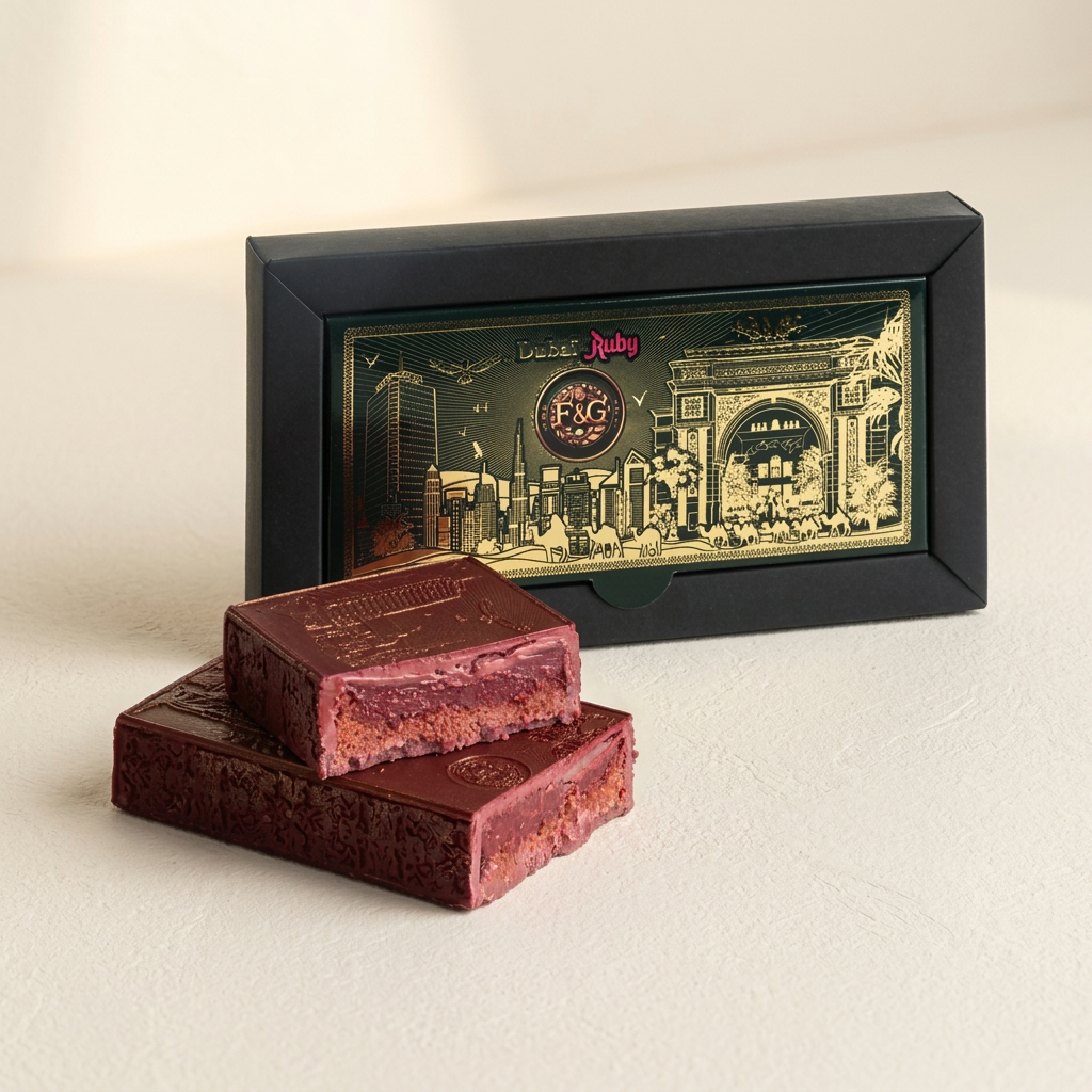 Tablette Framboise sur fond ivoire